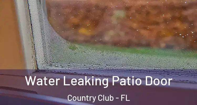  Water Leaking Patio Door Country Club - FL